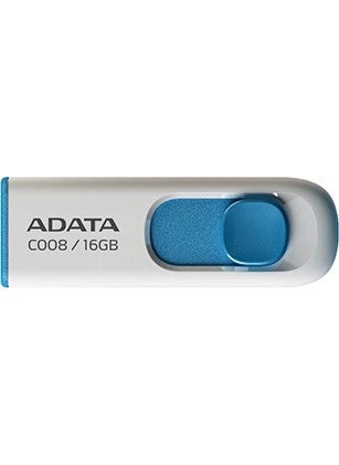 ADATA - C008 16 GB USB Memory Stick White - Blue - Image 1