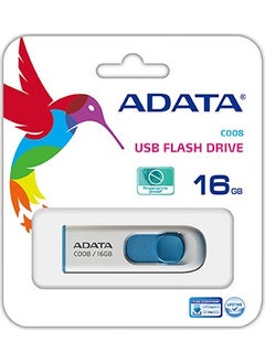 ADATA C008 16 GB USB Memory Stick White - Blue  - Image 3