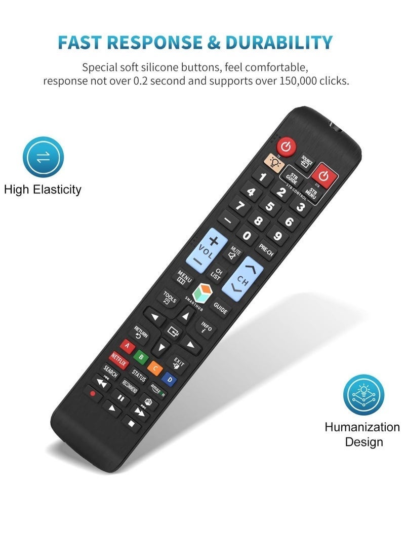 BLUMENiT Universal Remote Control for Samsung TV, Samsung Smart TV Remote Control, All Samsung LCD LED QLED SUHD UHD HDTV 3D with battery - Image 3