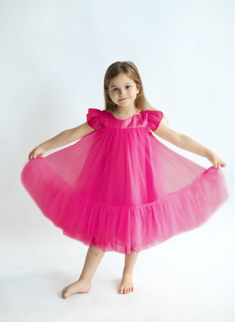 D'Daniela Pleated Party Dress - Image 4