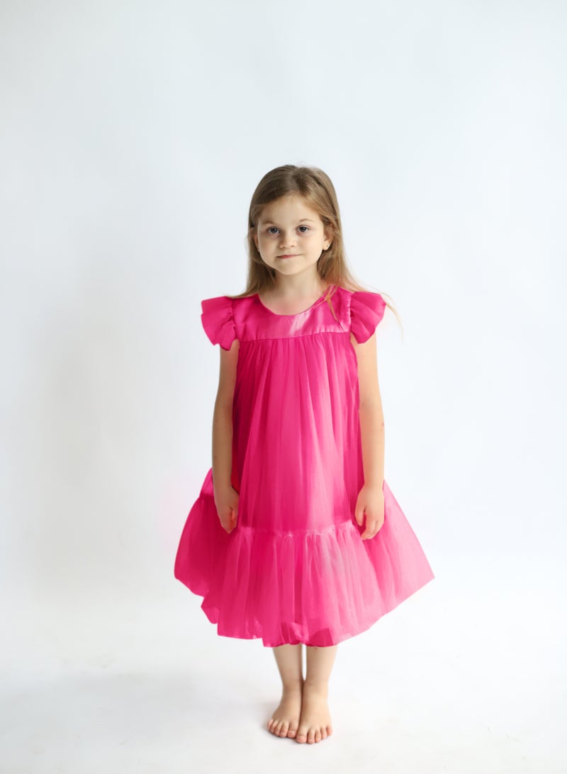 D'Daniela Pleated Party Dress - Image 1
