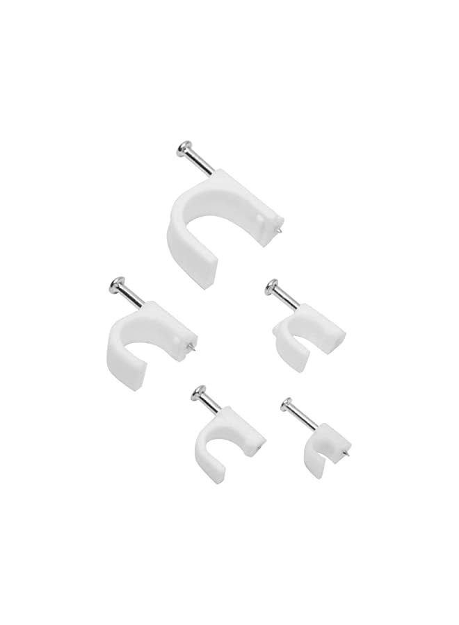 PROMASS 500 Pack Round Cable Clips, Desk Organizers and Accessories (5 Sizes) - Image 4