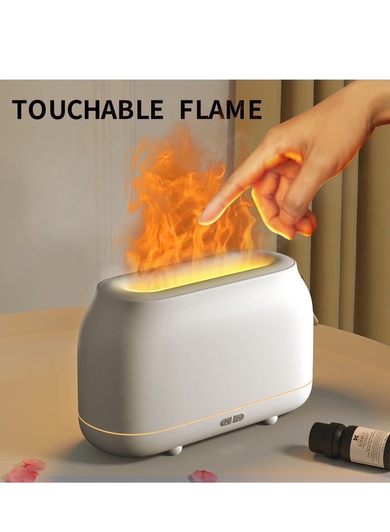 SYOSI Flame Diffuser Humidifier with Essential Oils, 100ml Essential Oil Diffuser with Flame Effect Ultrasonic Humidifier with Flame Light with Waterless Auto Shut-Off for Bedroom ome, Office, Yoga - Image 5