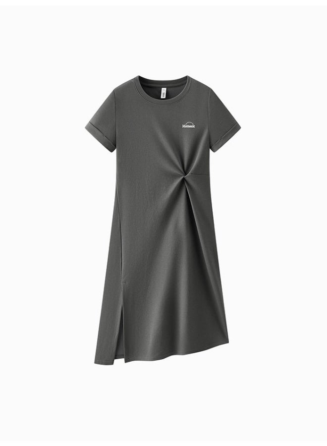 سيمير فستان غير متماثل الطول بتطريز صغير للنساء - Image 4