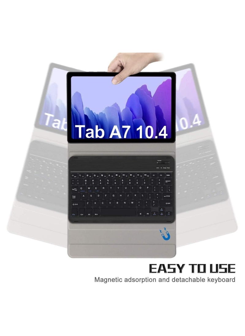 ELTRAZONE - Samsung Galaxy Tab A7 10.4" Keyboard Case 2020 Release, PU Leather Stand Cover with Magnetically Detachable Wireless Keyboard for Galaxy Tab A7 - Image 1