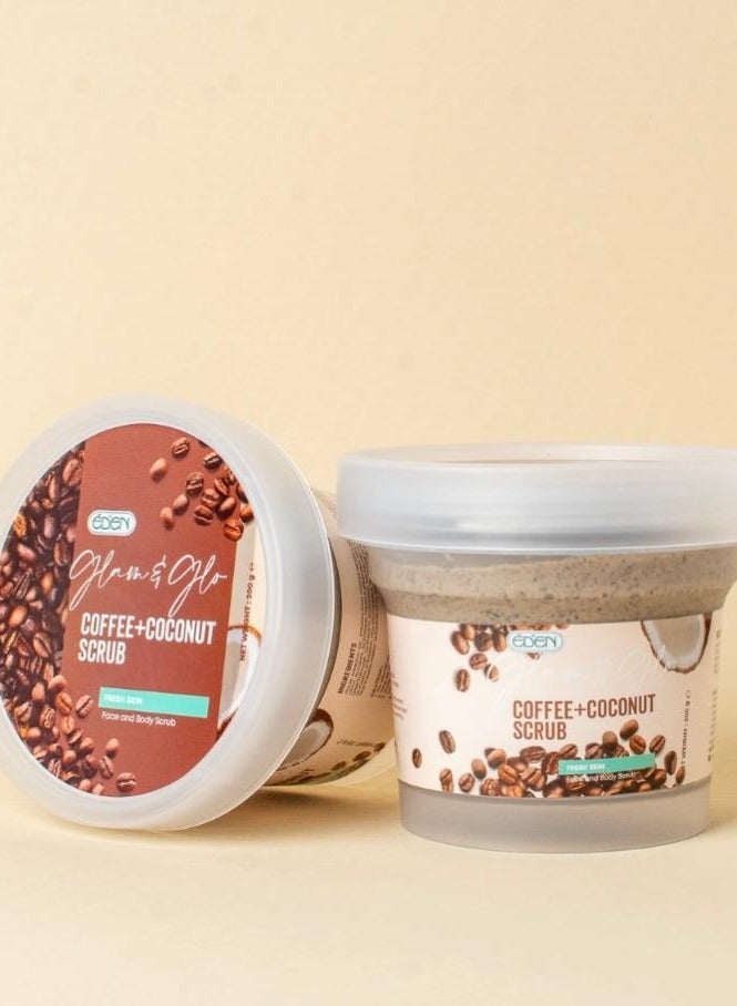 إيدين قهوة جلام آند جلو + مقشر جوز الهند 200 جم - Image 1