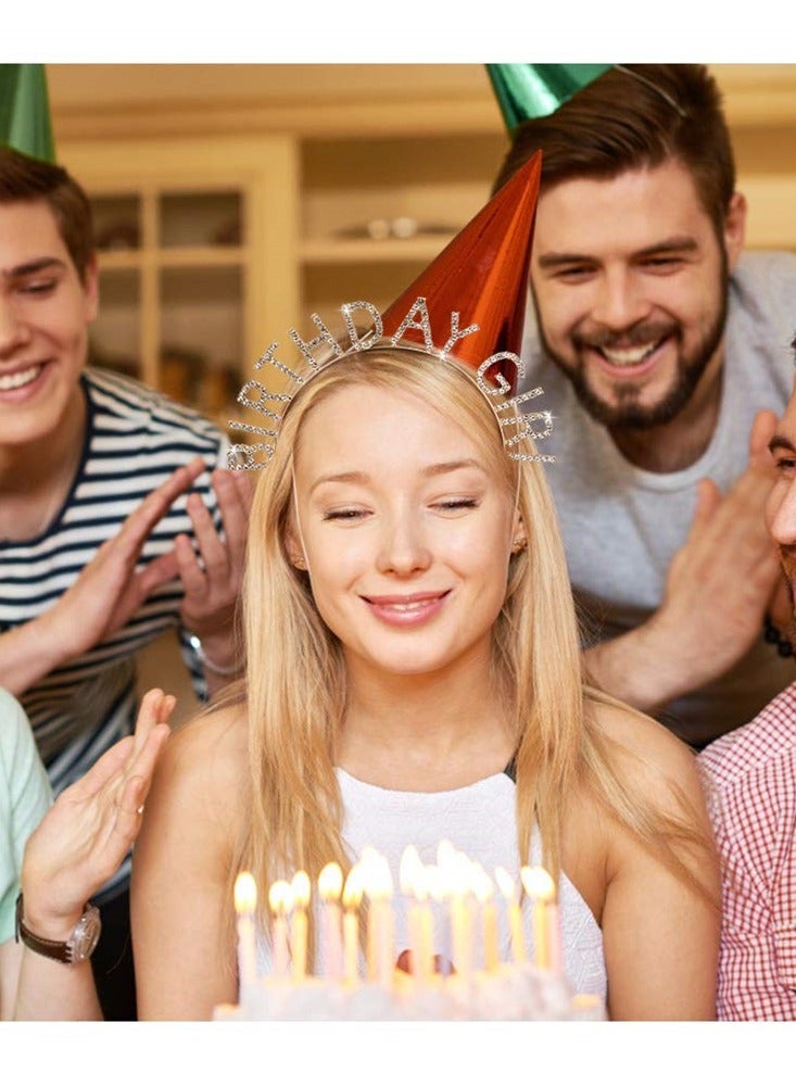 KASTWAVE Birthday Girl Headband Birthday Tiara for Women Girls Happy Princess Crown - Image 4