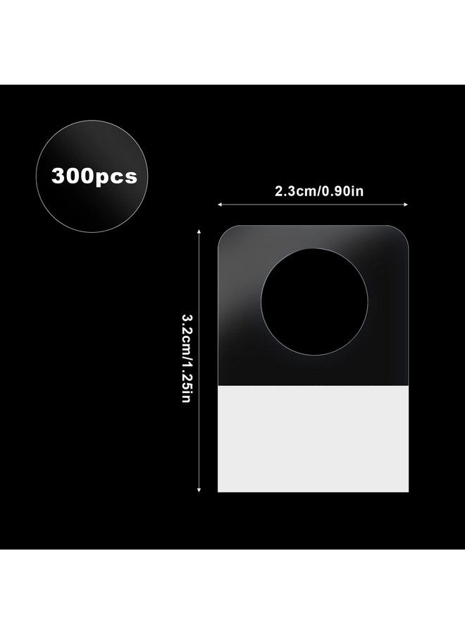 AIEX 7/8 X 11/4 Hang Tabs Round Hole 300Pcs Clear Sticky Hanging Tabs For Products Hanging Tabs With Adhesive Ultra Strong Adhesive Display Tags For Sale Items Store Retail Display - Image 2