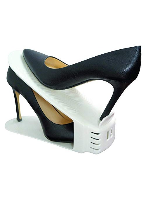 ENEI 365 ; Serve to Excellence ENEI 365 Serve to Excellence Adjustable Shoe Sandals Footwear Organizer Space Saver Rack Multicolored pack of 4  - Image 3