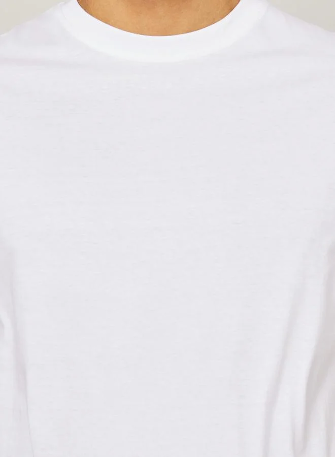 Styli Styli Solid Regular Fit Pure Cotton T-Shirt