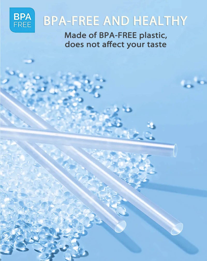 Flaskars 4-Pack Replacement Straws for Hydro Flask Wide Mouth Bottle Hydroflask Straw Lid, 4 BPA-FREE Straws and 4 Straw Cleaning Brushes - Image 3