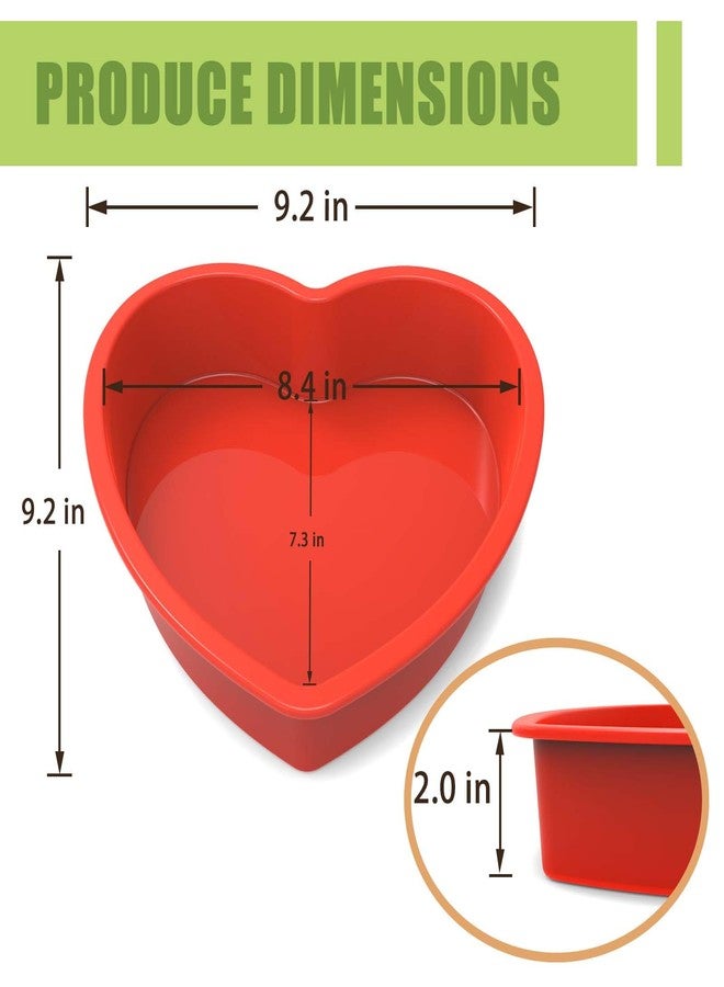 SILIVO Silicone Heart Shaped Cake Pans (3 Pack) - 8 Inch Nonstick Heart Cake Mold, Heart Shaped Baking Pans for Cakes and Brownies - Image 3