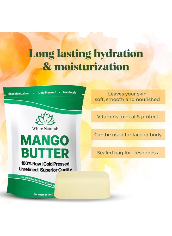 Goldfinger Unrefined Organic Mango Butter 2 lb (Each In 1lb Bags) Raw, Natural, Pure, Use Alone or in DIY Whipped Body Butters, Soap base, Lotions, Lip Balms, Hair Masks  - Image 3
