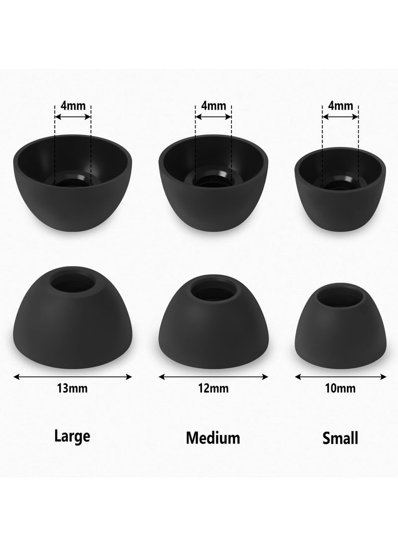 Generic 3pairs Ear Tips for Soundcore R50i/P20i Silicone Earbuds Replacement for Earbuds S/M/L-Black  - Image 4