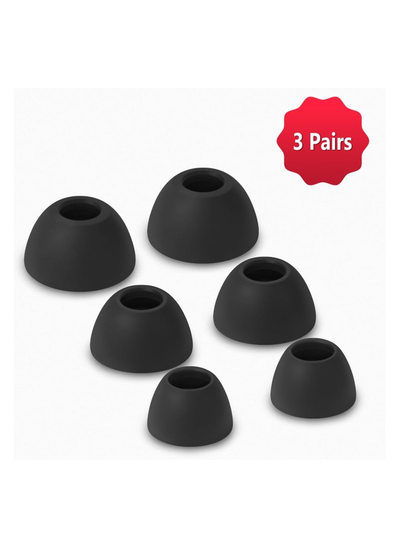 Generic 3pairs Ear Tips for Soundcore R50i/P20i Silicone Earbuds Replacement for Earbuds S/M/L-Black  - Image 5