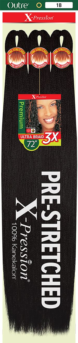 Outre Braids Outre Braids XPression Braid Premium Pre Stretched 72In 3X 5PACK 1B