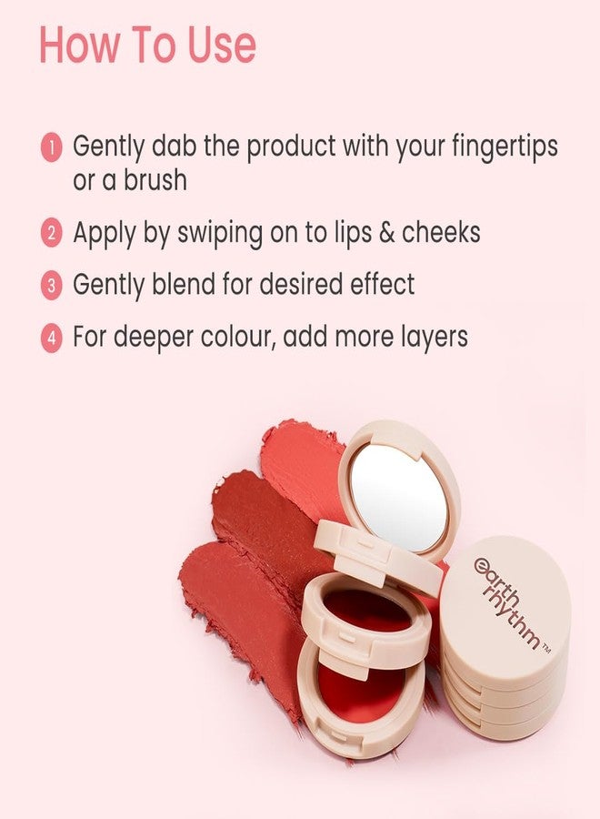Earth Rhythm Silk Set Go 3-in-1 Lip & Cheek Tint, Long Lasting Flawless Finish, Super Hydrating, Travel Friendly (Satin Nude) - Image 5