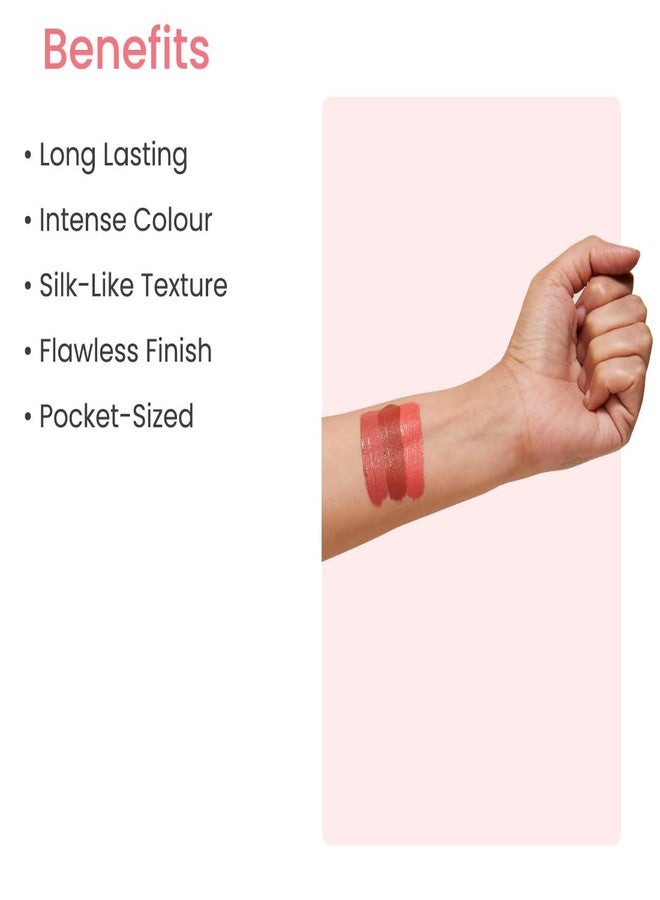 Earth Rhythm Silk Set Go 3-in-1 Lip & Cheek Tint, Long Lasting Flawless Finish, Super Hydrating, Travel Friendly (Satin Nude) - Image 3