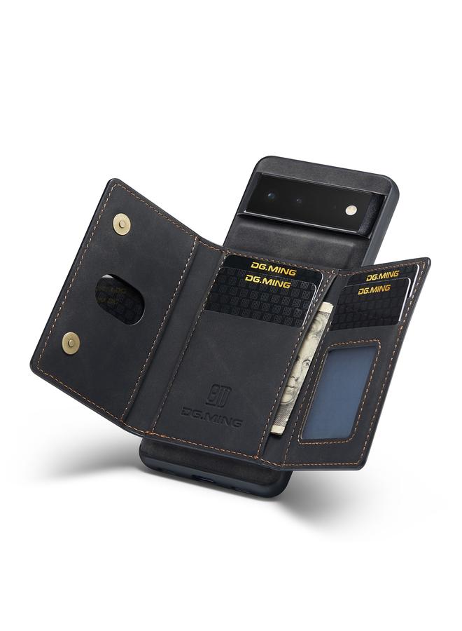 Dg مينغ جراب لهاتف Google Pixel 6 M2 Series مزود بحقيبة بطاقات متعددة قابلة للطي + جراب هاتف مغناطيسي - Image 3