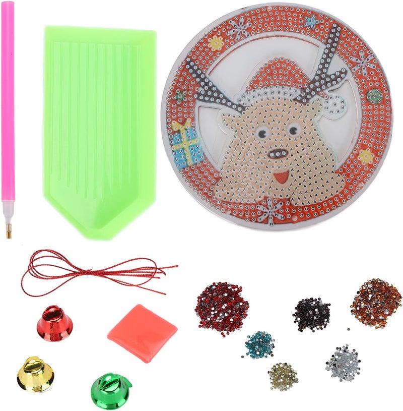 Glomora Rhinestone Painting, Christmas Cute Elk Pendant DIY Relaxing Ornaments for Home Decoration - Image 5
