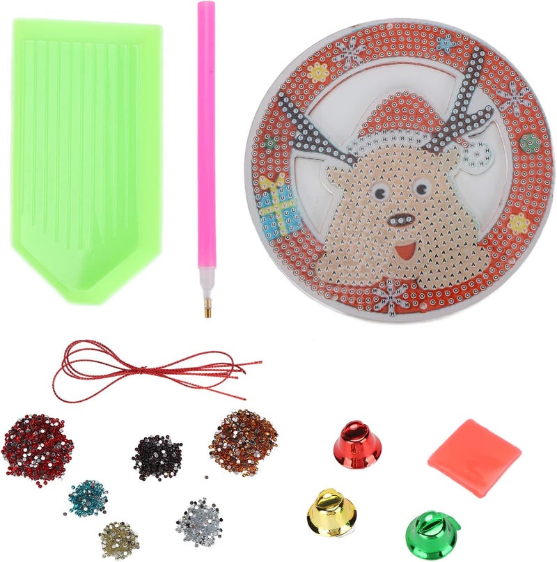 Glomora Rhinestone Painting, Christmas Cute Elk Pendant DIY Relaxing Ornaments for Home Decoration - Image 3