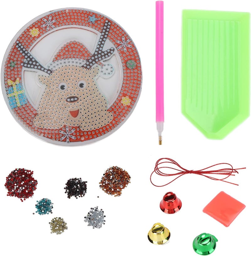 Glomora Rhinestone Painting, Christmas Cute Elk Pendant DIY Relaxing Ornaments for Home Decoration - Image 1