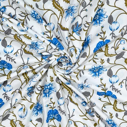 EasyGoods® Pure Cotton Jaipuri Dohar for Single Bed | 100% Cotton Reversible AC Blanket with Floral Print | Soft & Lightweight Comforter | All-Season Use | (Dohar_Single_04) - Image 4