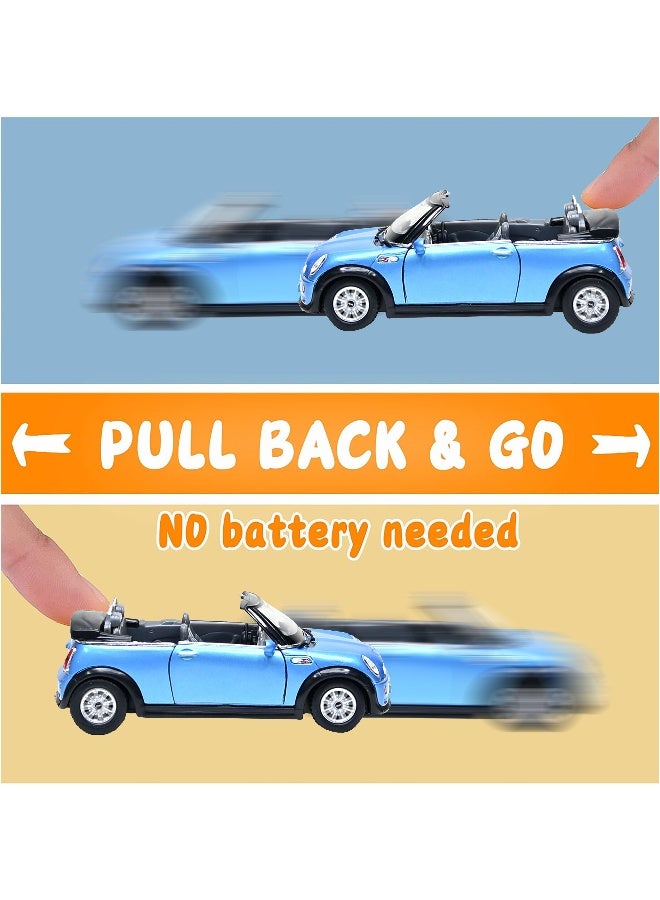 Kinsmart 1:36 Scale Door Openable Pull Back Action Mini Cooper S Convertible Diecast Metal Alloy Toy Car - Image 5
