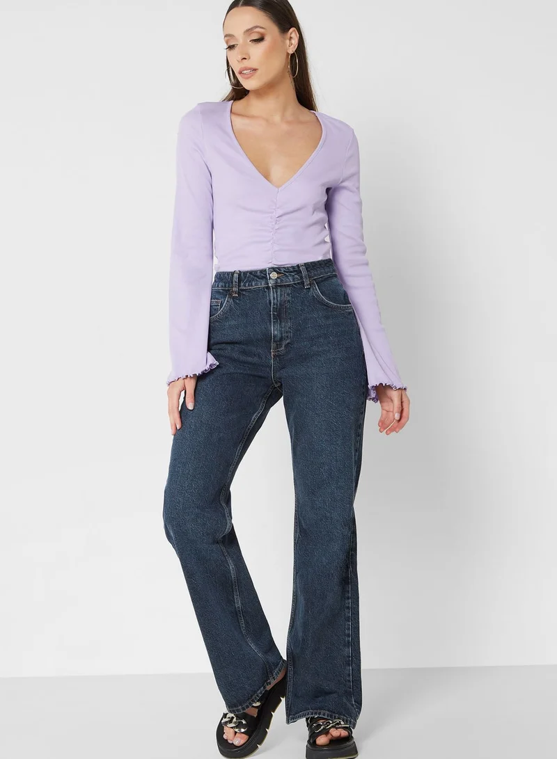 TOPSHOP High Waist Straight Jeans