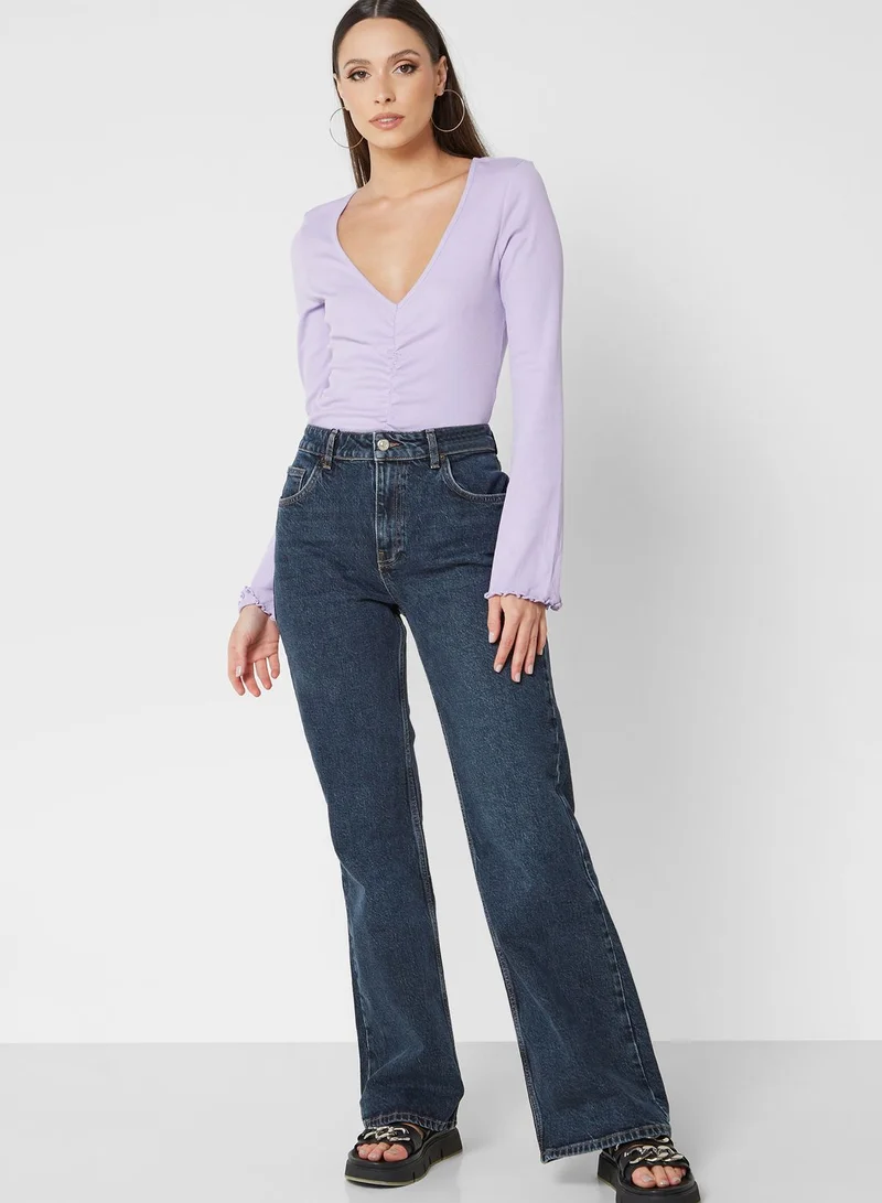 TOPSHOP High Waist Straight Jeans