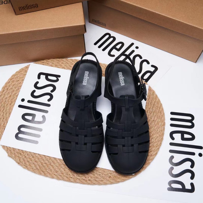 2023 Melissa Jelly High Heel Sandals for Women Black
