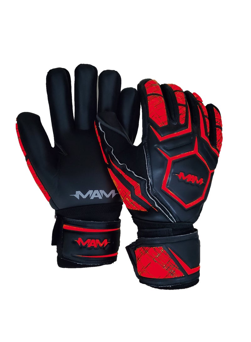 MAM Men's Goal Keeper Gloves with Firm Removeable Strips and Gripping Palm - Image 1