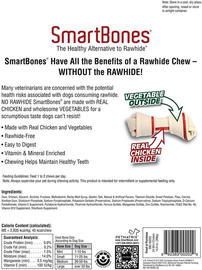 SmartBones Rawhide-Free Dog Chews Made with Real Chicken - 24 Mini Treats - Image 2