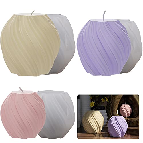 ESEDAGE 3 Pack Wave Candle Molds - Multiple Size Ball, Spiral & Resin Casting Molds for Soap Making & Home Decor - Image 2