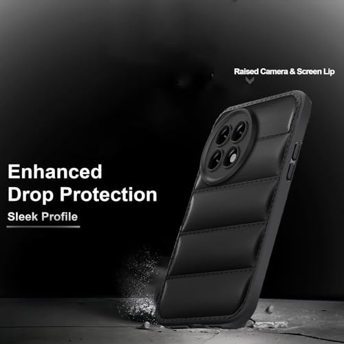 KARWAN® Puffer Edition Silicone Case Cover for Oneplus 11 | Scratch Resistance Mobile Cover, Camera Protection Case Compatible with Black - Image 4