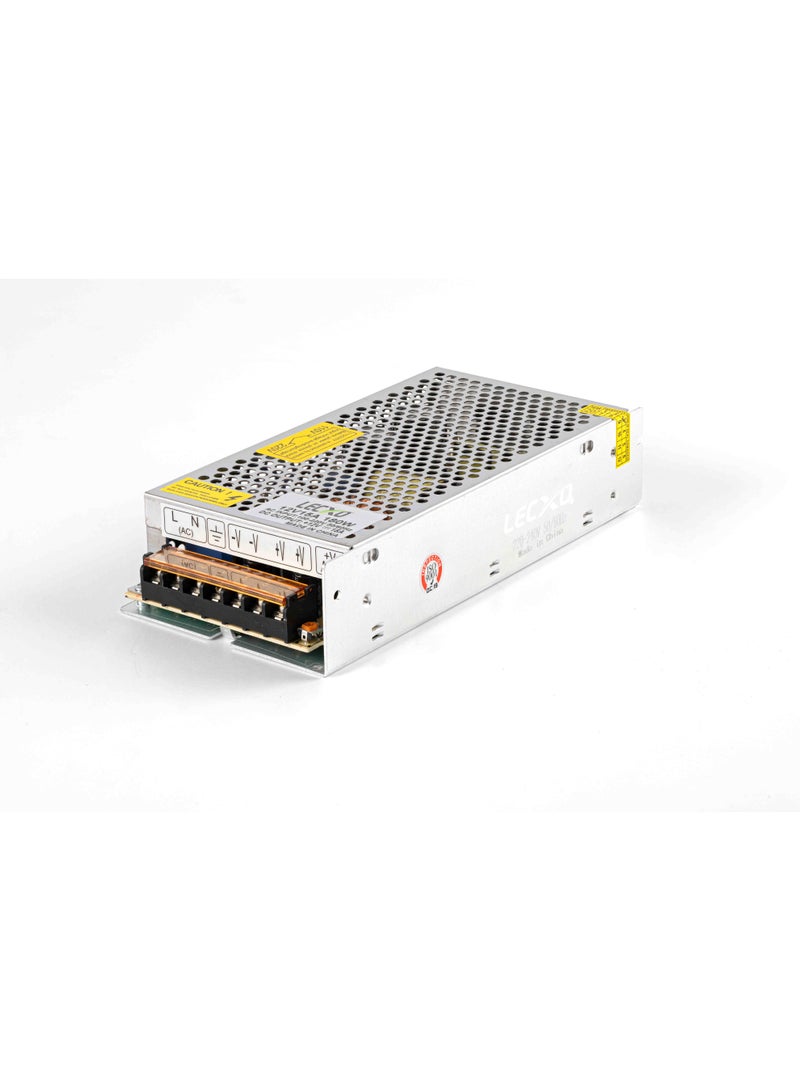مزود طاقة معدني صناعي 12V15A – قدرة 180 واط، تحويل AC إلى DC لإضاءة LED وأنظمة المراقبة