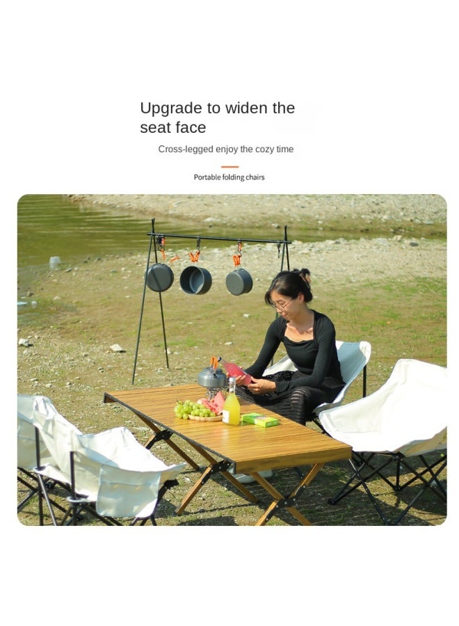 general Moon Chair Outdoor Folding Chair Portable Fishing Chair Director Chair Backrest Chair Camping Gear Comfortable - Image 3