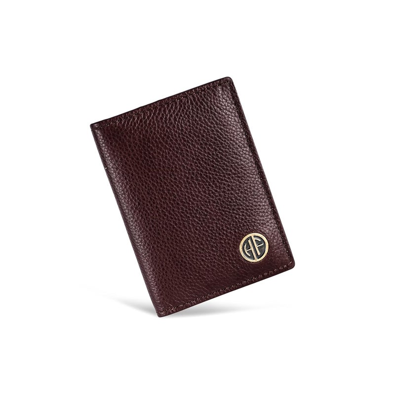 HAMMONDS FLYCATCHER Genuine Leather Card Holder Wallet for Man & Women, RFID Protected ATM/Credit Card Holder Wallet for Men with 6 Slots, Gift for Men, Father, Husband, Boyfriend - Redwood Brown - Image 1