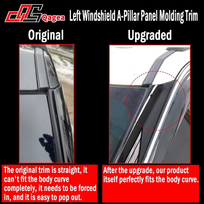 Qagea Windshield A-Pillar Panel Molding Trim - Front Driver Left Side - Compatible with 2011-2019 Ford Explorer Replaces 926-450 BB5Z-7803137-AB BB5Z-7803145-AA - Image 3