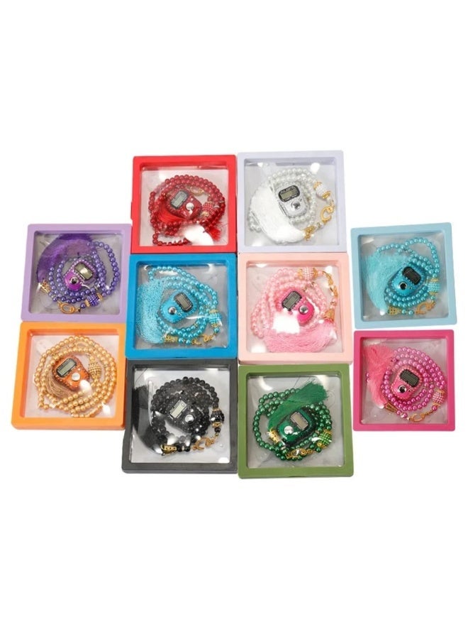 Prayer beads set with electronic prayer counter – stylish design inside a gift box - Image 2