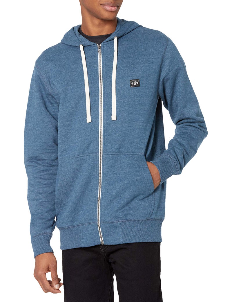 Billabong mens Classic Premium Full Zip Fleece Hoodie Hooded Sweatshirt Dark Royal Medium US