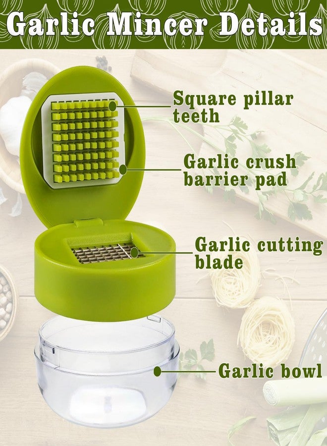 Nokiils 2 Pcs Garlic Press Stainless Steel, Garlic Mincer Crusher with Peeler and Cleaning Brush, Garlic Chopper Mini Kitchen Tool - Image 4