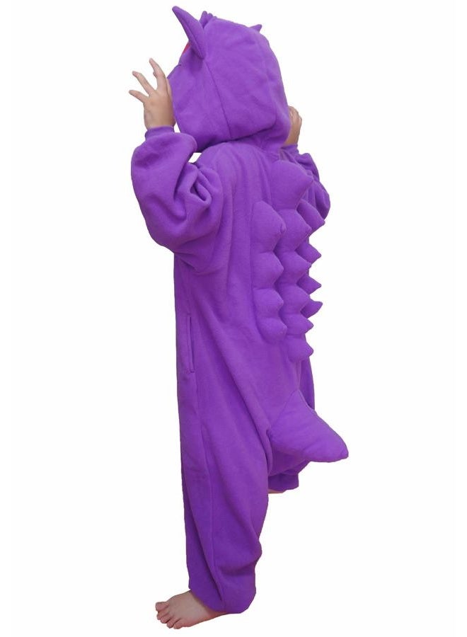 SAZAC Kigurumi - Pokemon - Gengar - Onesie Jumpsuit Halloween Costume -Kids Size (5-9 Year Old) Purple - Image 3