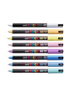 POSCA Acrylic Paint Pens Soft Colors Set 8PCS Ultra fine size 0.7mm  - Image 2