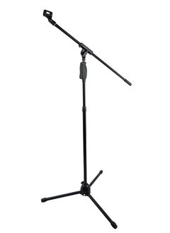 Mike Music Upgraded Microphone Stand Push-Type Quick Height Adjustment Single Microphone Clip Folding Portable Tripod Microphone Stand Suitable for Live Broadcast Singing Speech Stage Outdoor Performance  - Image 1
