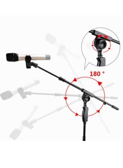 Mike Music Upgraded Microphone Stand Push-Type Quick Height Adjustment Single Microphone Clip Folding Portable Tripod Microphone Stand Suitable for Live Broadcast Singing Speech Stage Outdoor Performance  - Image 5