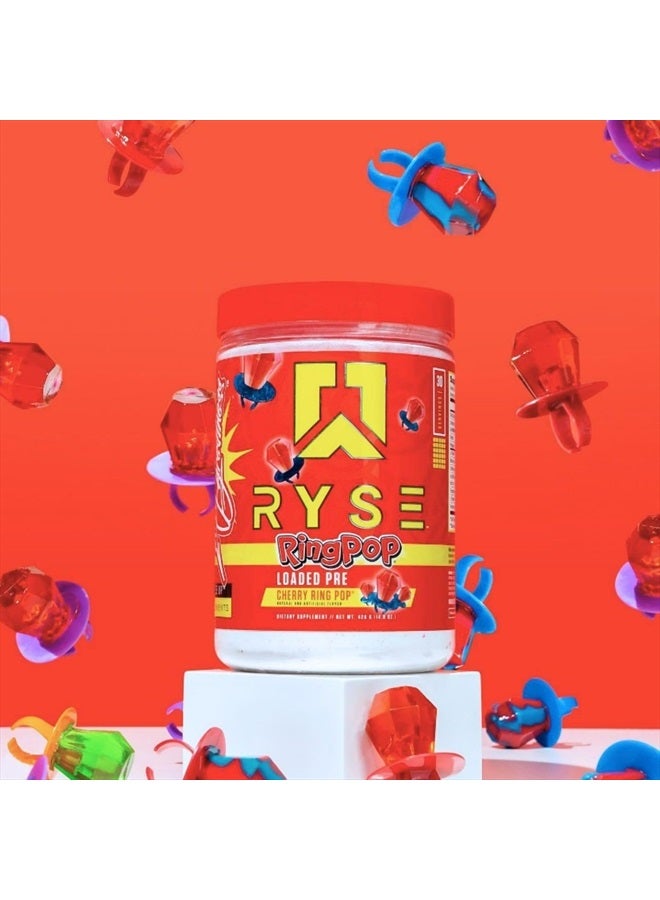 RYSE Up Supplements Loaded Pre Workout Powder Supplement for Men & Women | Pumps, Energy, Focus | Beta Alanine + Citrulline | 390mg Caffeine | 30 Servings (Cherry Ring Pop) - Image 5