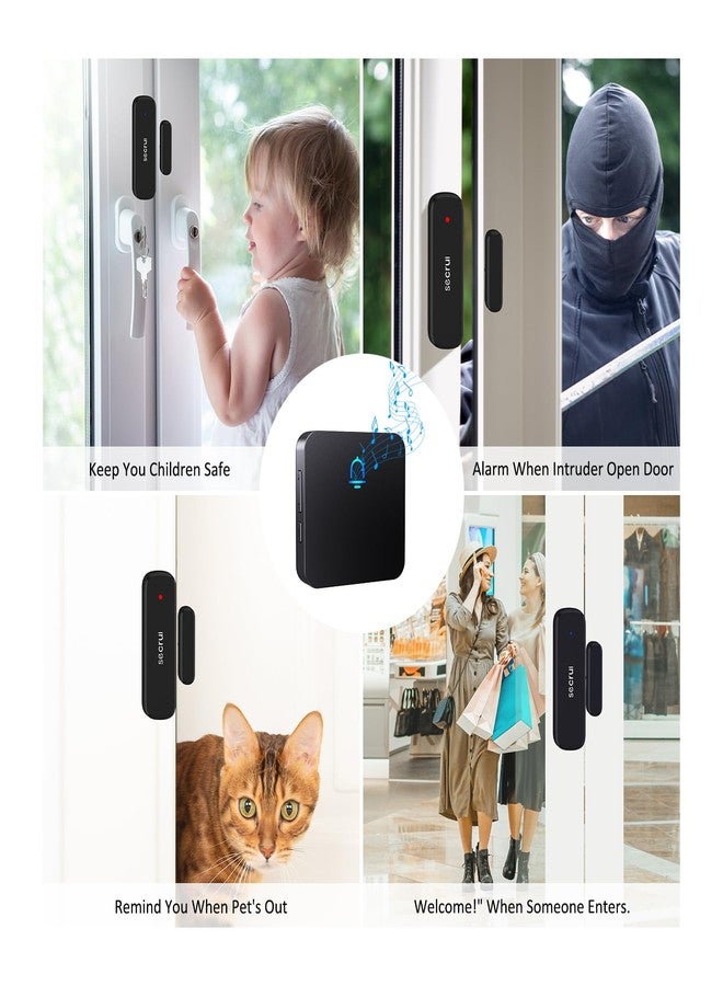 SECRUI Wireless Door Chimes When Entry for Business/Home/Office/Store (500ft Range 32 Chimes Adjustable Volume) Door Open Ringer Alert Buzzer Alarm - 1 sensors - Image 3