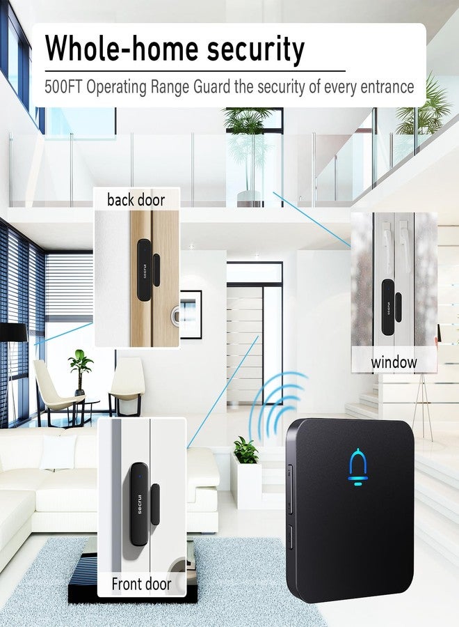 SECRUI Wireless Door Chimes When Entry for Business/Home/Office/Store (500ft Range 32 Chimes Adjustable Volume) Door Open Ringer Alert Buzzer Alarm - 1 sensors - Image 5