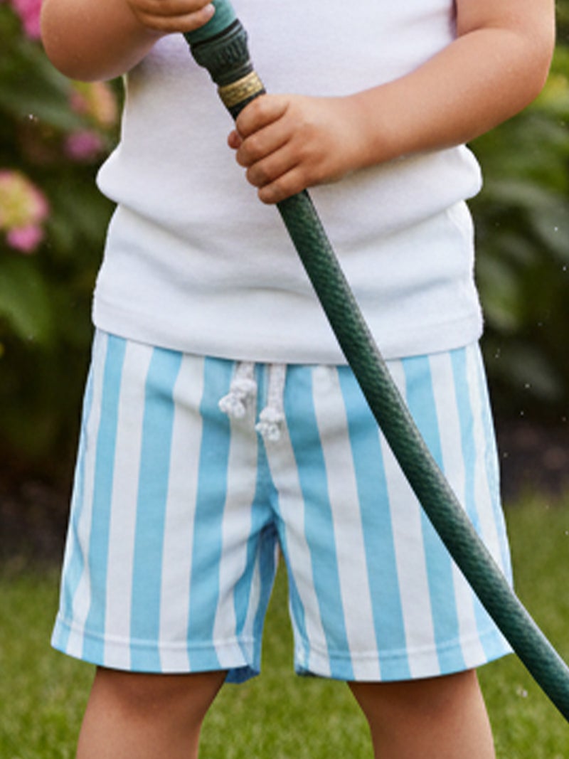 Swim Trunks for Baby Boys Fashion Stripes Print Elastic Waist Beach Shorts Kid Board Shorts - Image 5